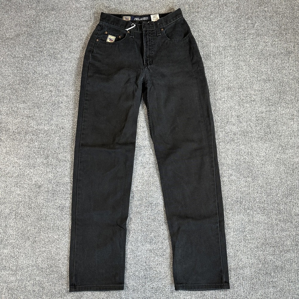 Cruel Girl Jeans 7 Black Dark Wash Relaxed Straight Denim Western